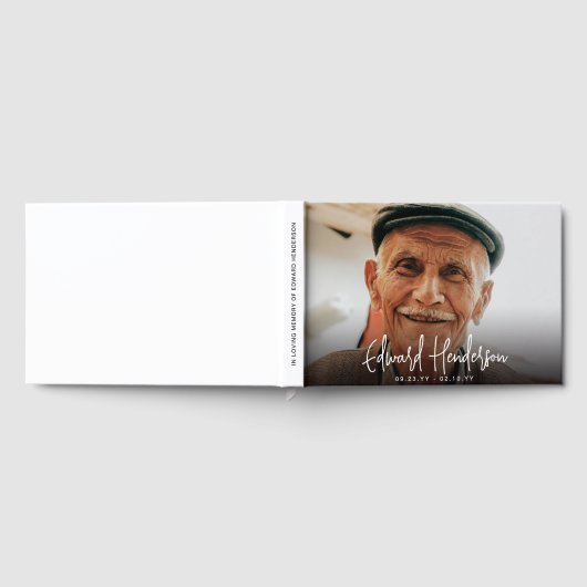 Script Funeral Photo Sympathy Gästebuch (Voll)