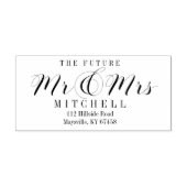 Script Future Mr. und Mrs. Rücksendeadresse Gummistempel (Prägung)
