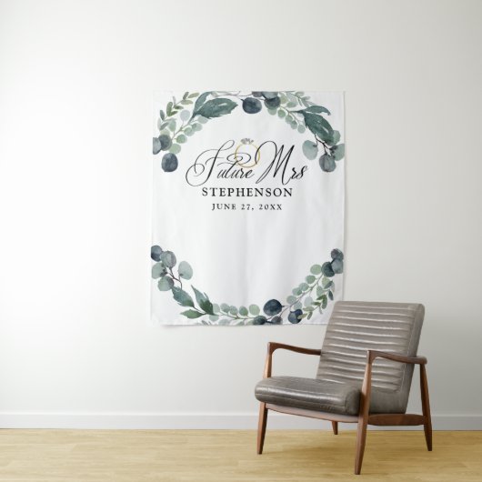 Script FUTURE MRS. Greenerity Brautparty Hintergru Wandteppich (Beispiel)