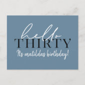 Script & geometrische 30. Geburtstag Postkarte (Vorderseite)