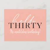 Script & geometrische 30. Geburtstag Postkarte (Vorderseite)