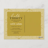 Script & geometrische 30. Geburtstag Postkarte (Rückseite)