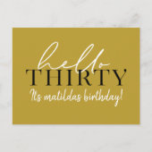 Script & geometrische 30. Geburtstag Postkarte (Vorderseite)