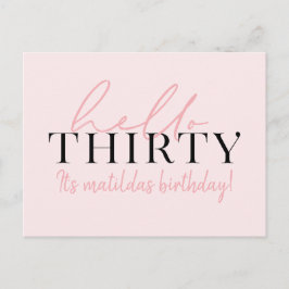 Script & geometrische 30. Geburtstag Postkarte