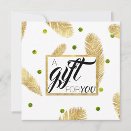 Script-Geschenkgutschein für den Gold Glitzer
