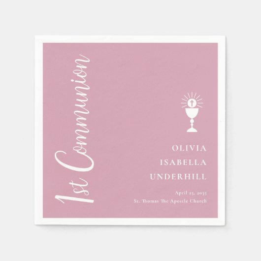 Script Girls 1. Kommunion Serviette (Vorderseite)