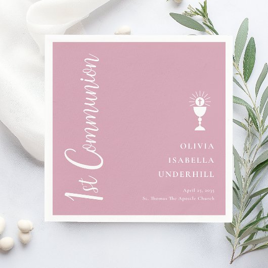 Script Girls 1. Kommunion Serviette