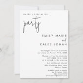 Script Glücklich Bis Ans Ende Der Party Hochzeitse Einladung (Vorderseite)
