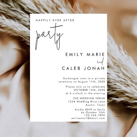 Script Glücklich Bis Ans Ende Der Party Hochzeitse Einladung