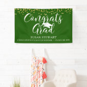 Script GLÜCKWUNSCHS GRAD Gold Glitzer Green Banner (Insitu)