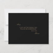 Script Gold & Black Bridesmaid Vorschlagskarte Save The Date (Rückseite)