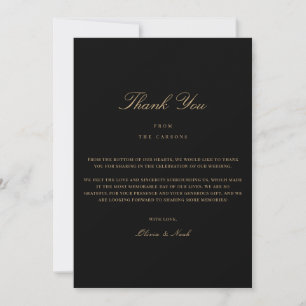 Script Gold & Black Danke Karte