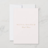 Script Gold & Blush Pink Bridal Dusche Einladung (Vorderseite)