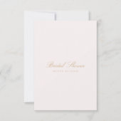 Script Gold & Blush Pink Bridal Dusche Einladung (Vorderseite)
