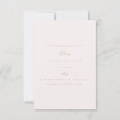 Script Gold & Blush Pink Bridal Dusche Einladung (Rückseite)
