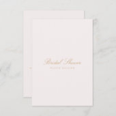 Script Gold & Blush Pink Bridal Dusche Einladung (Vorne/Hinten)