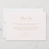 Script Gold & Blush Pink Danke Karte (Vorderseite)