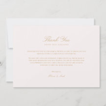 Script Gold & Blush Pink Danke Karte