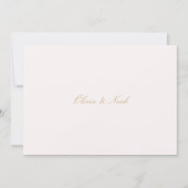 Script Gold & Blush Pink Probe Dinner Card Dankeskarte