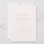 Script Gold & Blush Pink Save the Date Karte (Vorderseite)
