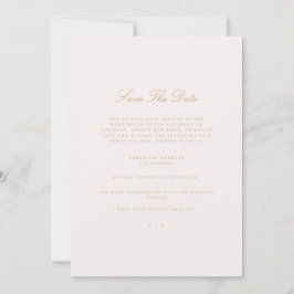 Script Gold & Blush Pink Save the Date Karte