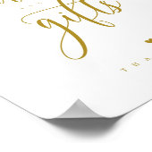 Script Gold Cards and Gifts Sign 8x10" Poster (Ecke)