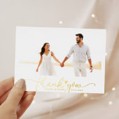 Script Gold Foil Modern Wedding Danke Karten