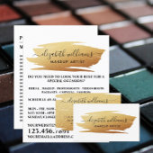 Script Gold Foil Pinselstrich Makeup Artist Flyer