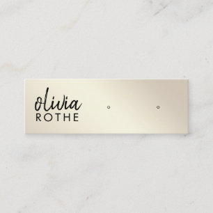 Script Gold Gradient Study Earring Mini Visitenkarte