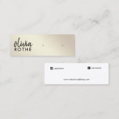 Script Gold Gradient Study Earring Mini Visitenkarte (Vorne/Hinten)