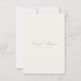 Script Gold & Ivory Bridal Dusche Einladung
