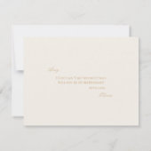 Script Gold & Ivory Bridesmaid Vorschlagskarte Save The Date (Rückseite)