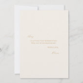 Script Gold & Ivory Bridesmaid Vorschlagskarte Save The Date (Rückseite)