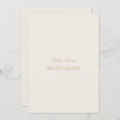 Script Gold & Ivory Bridesmaid Vorschlagskarte Save The Date (Vorne/Hinten)