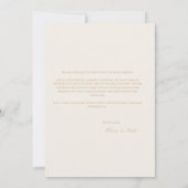 Script Gold & Ivory Verlobung Announcement Card Ankündigung (Rückseite)