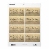 Script Gold Large Wedding Rücksendeadresse (Vorne)