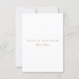 Script Gold & White Bridal Dusche Einladung