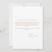 Script Gold & White Verlobung Announccard Ankündigung (Rückseite)