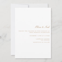Script Gold & White Wedding Einladungskarte Einladung