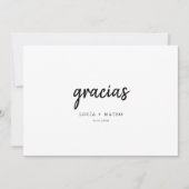 Script Gracias Spanish Wedding Foto Vielen Dank Karte (Vorderseite)