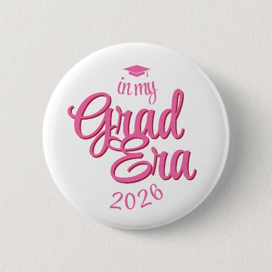 Script Grad Era Custom Year Graduation Button (Vorderseite)