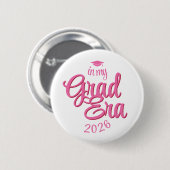 Script Grad Era Custom Year Graduation Button (Vorne & Hinten)