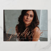 Script Grad Moderner Abschluss Einladung (Vorderseite)