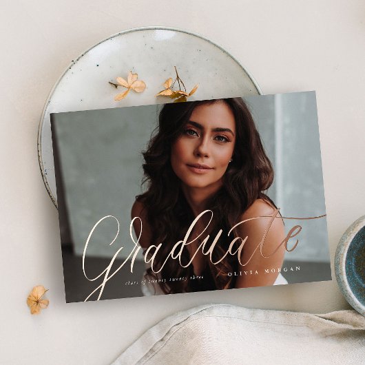 Script Grad Moderner Abschluss Einladung