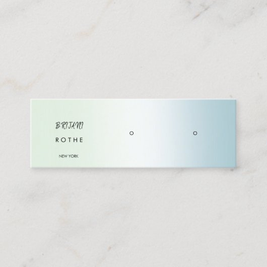 Script Gradient Stud Earring Mini Visitenkarte (Vorderseite)