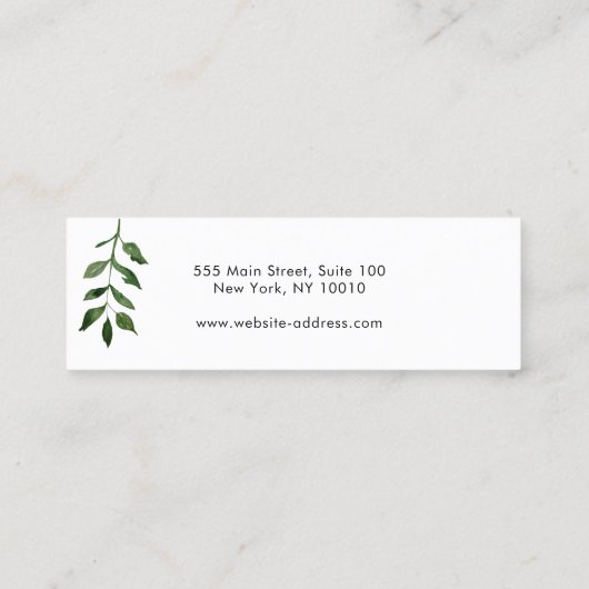 Script Gradient Study Earring Mini Business Ca Visitenkarte (Rückseite)