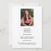 Script Graduate 14 Foto Collage Blue Abschluss Ankündigung (Rückseite)