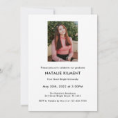 Script Graduate 14 Foto Collage Lila Abschluss Einladung (Rückseite)