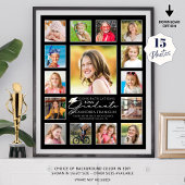 Script Graduate 15 Foto Collage benutzerdefinierte Poster