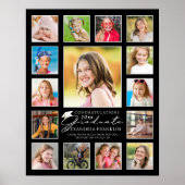 Script Graduate 15 Foto Collage benutzerdefinierte Poster (Vorne)